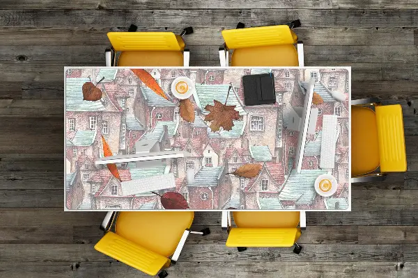 Tapis de bureau Ville automnale