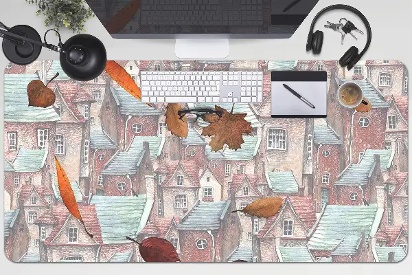Tapis de bureau Ville automnale