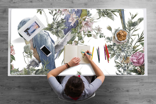 Sous main de bureau Perroquet