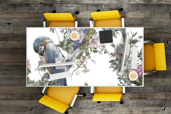 Sous main de bureau Perroquet