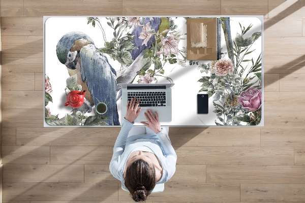 Sous main de bureau Perroquet