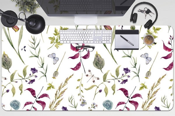 Sous-main bureau Fleur botanique