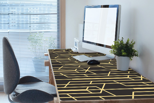 Sous main de bureau Lignes jaunes