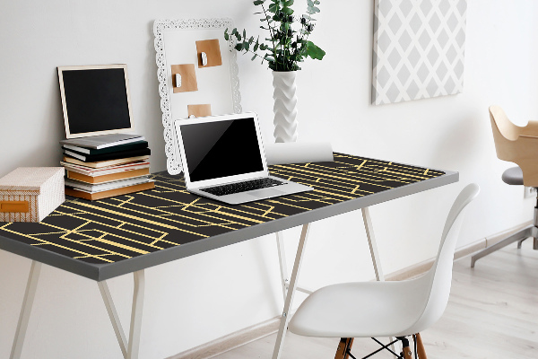 Sous main de bureau Lignes jaunes