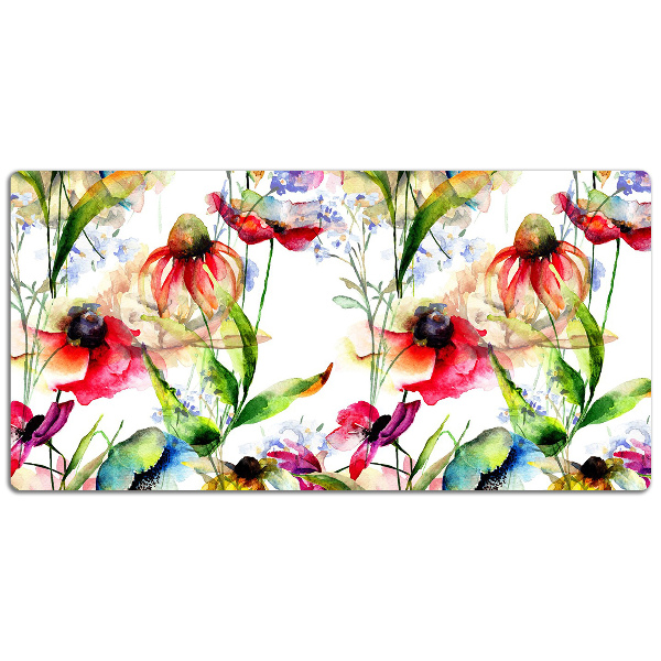 Protège bureau Fleurs colorées