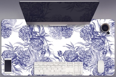 Protège bureau Pivoines violettes