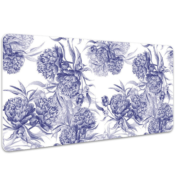 Protège bureau Pivoines violettes