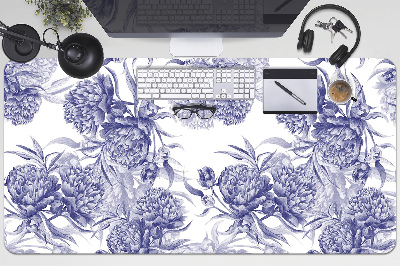 Protège bureau Pivoines violettes