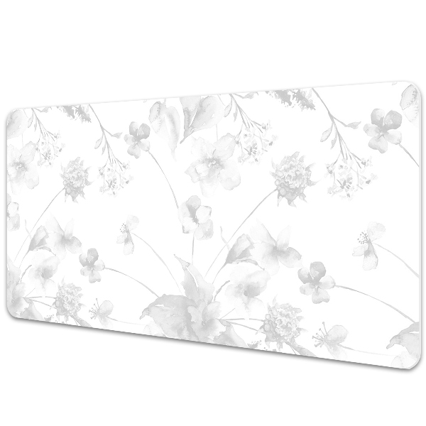 Tapis de bureau Fleurs grises