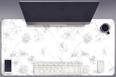 Tapis de bureau Fleurs grises