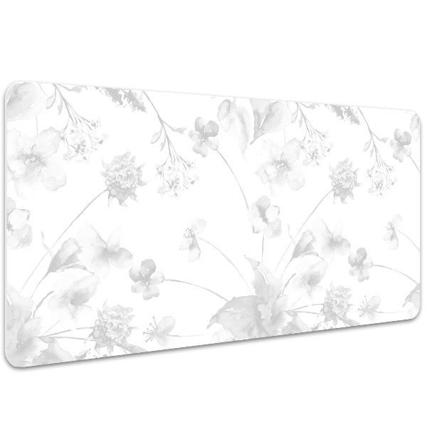 Tapis de bureau Fleurs grises