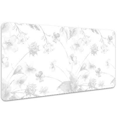 Tapis de bureau Fleurs grises