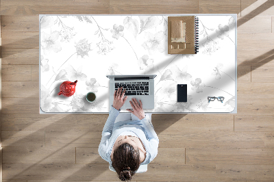 Tapis de bureau Fleurs grises