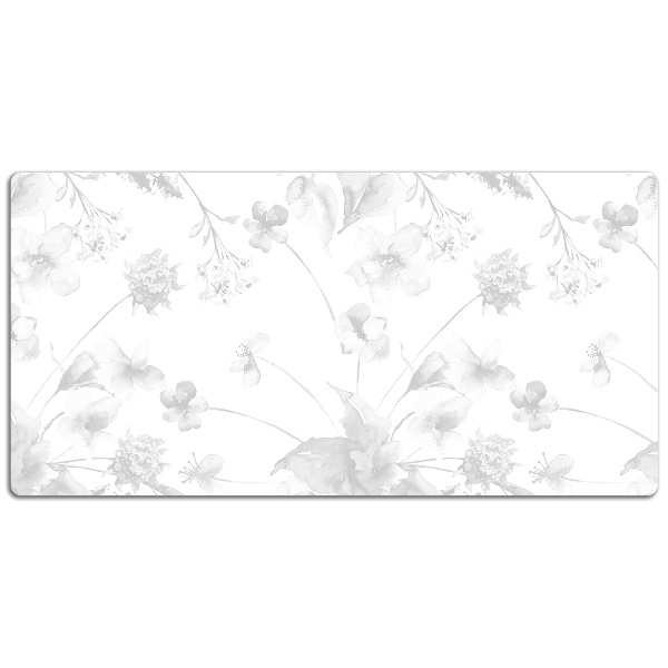 Tapis de bureau Fleurs grises