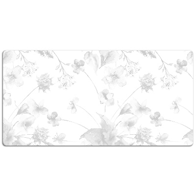 Tapis de bureau Fleurs grises