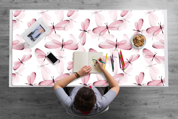 Tapis de bureau Libellule rose