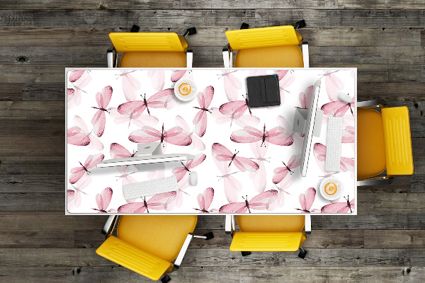 Tapis de bureau Libellule rose