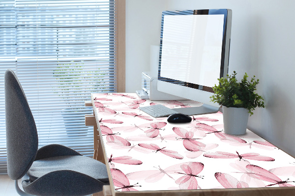 Tapis de bureau Libellule rose