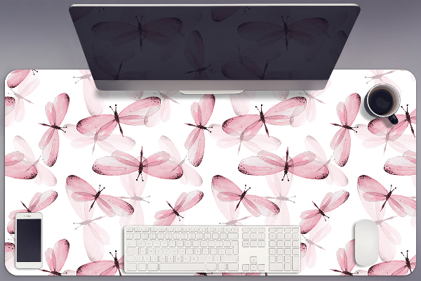 Tapis de bureau Libellule rose