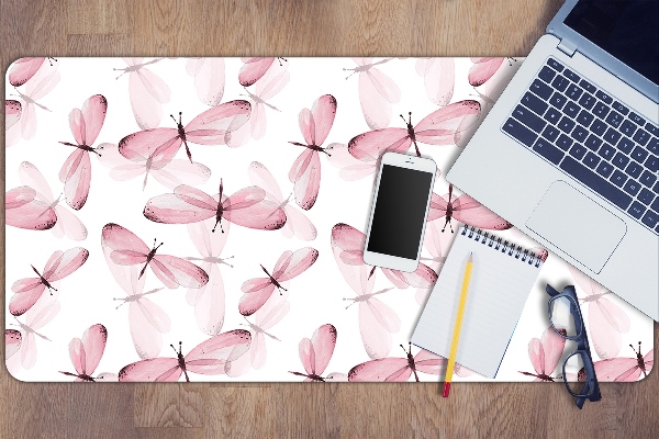 Tapis de bureau Libellule rose