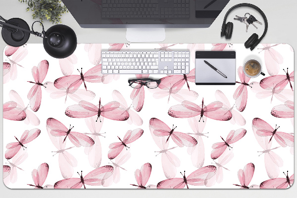 Tapis de bureau Libellule rose
