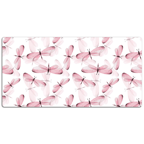 Tapis de bureau Libellule rose