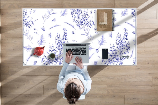 Sous-main bureau Lavande aquarelle