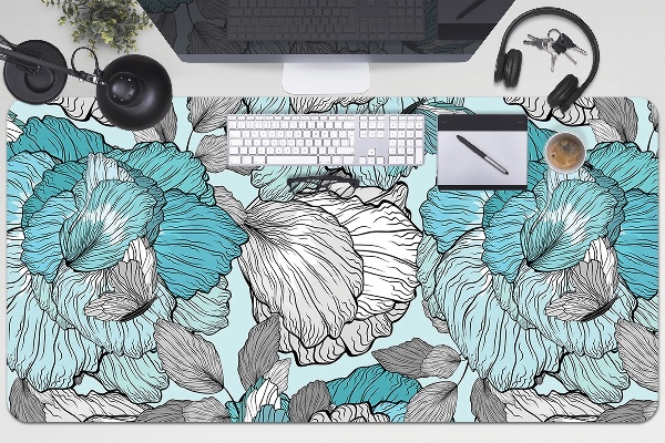 Sous-main bureau Composition florale