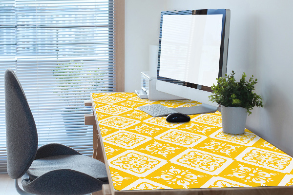Sous-main bureau Modèle jaune-blanc