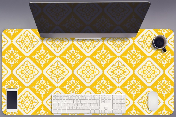 Sous-main bureau Modèle jaune-blanc