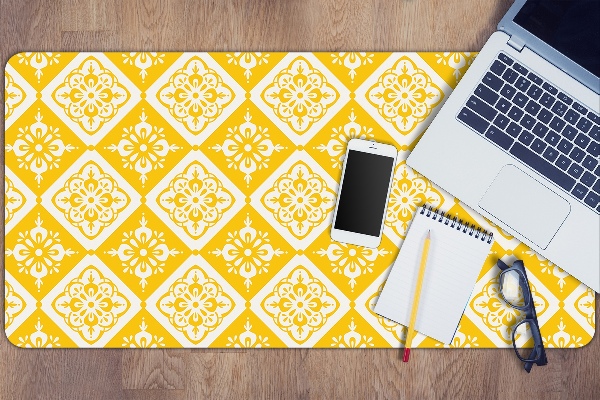 Sous-main bureau Modèle jaune-blanc