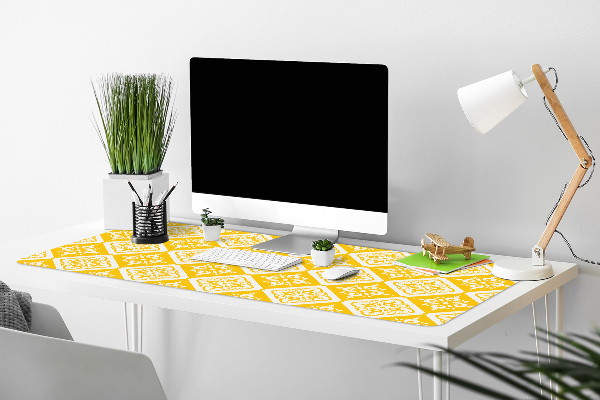 Sous-main bureau Modèle jaune-blanc