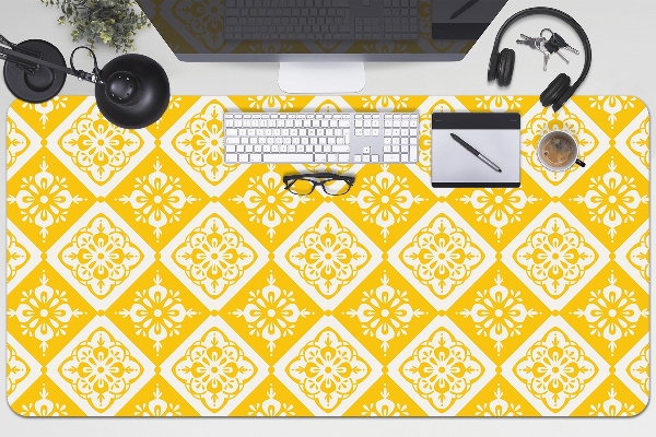 Sous-main bureau Modèle jaune-blanc
