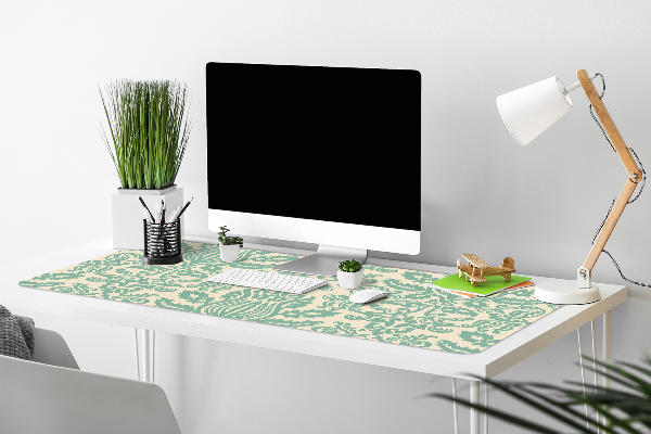 Protège bureau Damassé vert