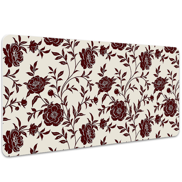 Sous-main bureau Fleurs bourgogne