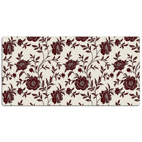 Sous-main bureau Fleurs bourgogne