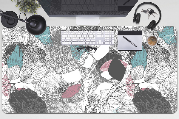 Sous main de bureau Motif floral