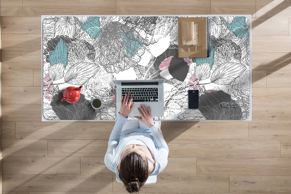 Sous main de bureau Motif floral