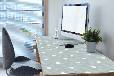 Sous main de bureau pois blancs