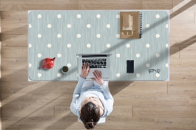 Sous main de bureau pois blancs