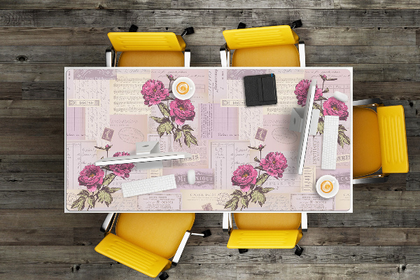 Tapis de bureau Papier et pivoines