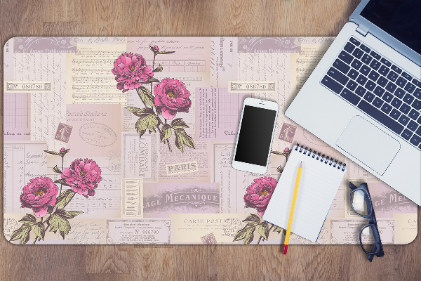 Tapis de bureau Papier et pivoines