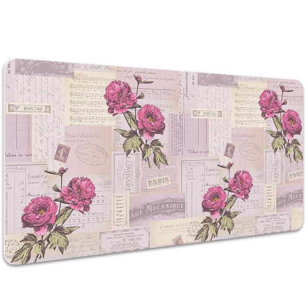 Tapis de bureau Papier et pivoines
