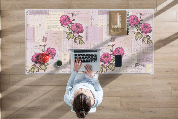 Tapis de bureau Papier et pivoines