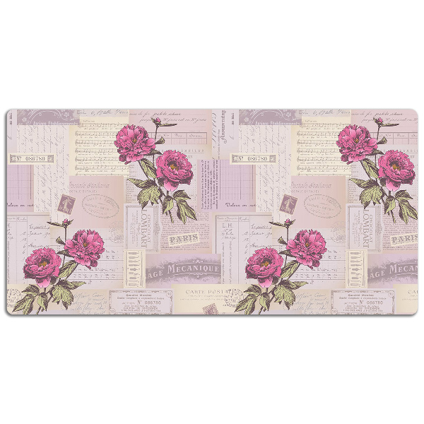 Tapis de bureau Papier et pivoines