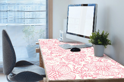 Sous main de bureau Contour des fleurs