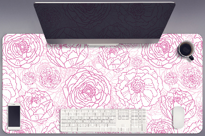 Sous main de bureau Fleurs roses