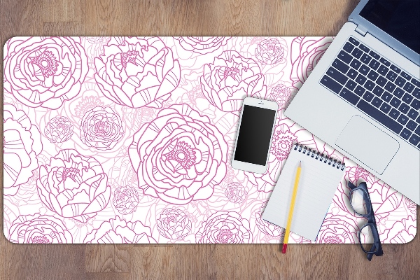 Sous main de bureau Fleurs roses