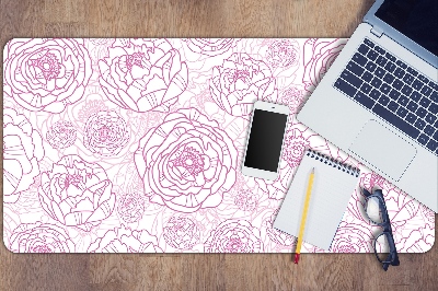 Sous main de bureau Fleurs roses