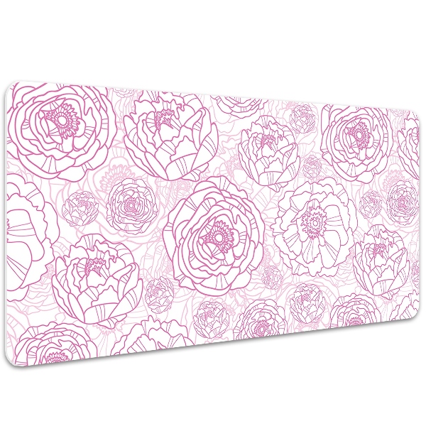 Sous main de bureau Fleurs roses